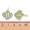 Brass Micro Pave Cubic Zirconia Pendants KK-N257-71G-3
