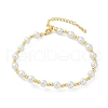 ABS Imitation Pearl Round Beads Bracelets for Women BJEW-M104-01G-2