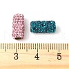 Rhinestone Clay Pave Brass Beads KK-P305-07B-G-3