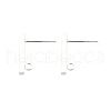 Rectangle 304 Stainless Steel Stud Earring Findings STAS-L244-14A-S-2