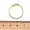 Brass Micro Pave Clear Cubic Zirconia Cuff Rings for Women RJEW-H247-01G-5