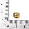 Column Rack Plating Brass Cubic Zirconia European Beads KK-L236-08G-3