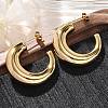 C-Shaped 304 Stainless Steel Stud Earrings for Women EJEW-A125-07G-3