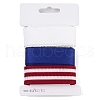 9 Yards 3 Styles Independence Day Polyester & Polycotton Ribbons Sets SRIB-A015-02A-07-4