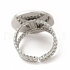 Non-Tarnish 304 Stainless Steel Sun & Moon Planet Open Cuff Ring for Women X-RJEW-B027-20P-5