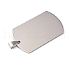Tarnish Resistant 201 Stainless Steel Rectangle Stamping Blank Tag Pendants STAS-L122-15P-2