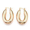 Brass Hoop Earrings EJEW-H301-06G-1