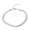 Tarnish Resistant Unisex 304 Stainless Steel Herringbone Chain Bracelets BJEW-H541-01A-P-1