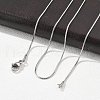 Non-Tarnish 304 Stainless Steel Snake Chains Necklaces X-STAS-F094-24P-3
