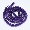 Natural Amethyst Round Bead Strands X-G-M212-4mm-01B-2