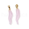 Handmade Lampwork with Brass Pendants KK-Q095-02B-M-2