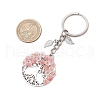 Flat Round with Tree of Life Alloy Keychains KEYC-MZ00039-01-3