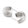 Brass Studs Earrings EJEW-K276-02P-2