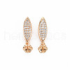 Brass Micro Pave Clear Cubic Zirconia Peg Bails Pendants KK-S364-062-1