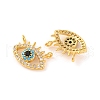 Brass Micro Pave Clear Cubic Zirconia Pendants KK-U017-05G-2
