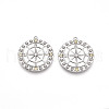Brass Micro Pave Cubic Zirconia Pendants ZIRC-T016-17-1