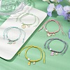 5Pcs 5 Styles Alloy Enamel Charm Bracelets BJEW-JB11696-1