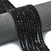 Natural Black Onyx(Dyed & Heated) Beads Strands G-A260-A21-01-1