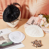 Fingerinspire 3Pcs 3 Colors Linen Mini Hat Fascinator Base AJEW-FG0004-04-5