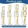 Olycraft 8Pcs 4 Styles Brass Pave Clear Cubic Zirconia Watch Band Clasps KK-OC0001-46G-2