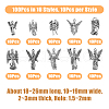 DICOSMETIC 100Pcs 10 Styles Tibetan Style Alloy Pendants FIND-DC0004-24-2