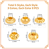 AHADERMAKER 120Pcs 15 Styles Zinc Alloy Spacer Beads FIND-GA0004-65-2