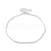 Faceted Column 925 Sterling Silver Cable Chain Bracelets for Women BJEW-E101-01S-08-1