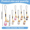 12Pcs 6 Styles Alloy Enmal Pendant Decorations HJEW-GO00018-2