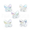 UV Plating Rainbow Iridescent Acrylic Beads OACR-H015-04-2