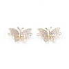 Brass Micro Pave Cubic Zirconia Links connectors ZIRC-G156-05G-1