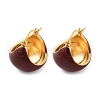 Bag Brass Enamel Hoop Earrings for Women EJEW-U055-09G-2