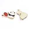 Alloy Enamel Pendants ENAM-T022-03E-2