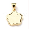 Brass Micro Pave Cubic Zirconia Pendants ZIRC-H120-02B-G-3