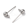 304 Stainless Steel Stud Earring Findings STAS-M323-01A-P-2
