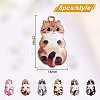 DELORIGIN 48Pcs 6 Styles Alloy Enamel Pendants ENAM-DR0001-05-2