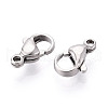 304 Stainless Steel Lobster Claw Clasps STAS-T065-11mm-34P-2