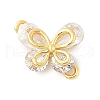 Brass Micro Pave Cubic Zirconia Connector Charms KK-U056-04G-1