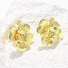Brass Stud Earrings EJEW-P303-05G-3