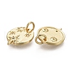 Brass Micro Pave Clear Cubic Zirconia Charms KK-F821-28-3