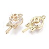 Brass Cubic Zirconia Pendants X-KK-N231-185-NF-4