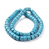 Synthetic Turquoise Column Bead Strands G-E266-04B-3
