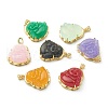 Brass Micro Pave Clear Cubic Zirconia Pendants ZIRC-I050-07G-1