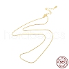 925 Sterling Silver Chain Necklace NJEW-A011-03A-G-4