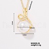 Fashionable Brass Clear Cubic Zirconia Pendant Cable Chain Necklaces for Women FN2830-2-1