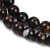 Natural Indian Bloodstone/Heliotrope Stone Beads Strands G-F792-C04-03-4