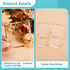 AHADERMAKER 4Pcs 4 Styles Acrylic Display Pedestals ODIS-GA0001-58-4