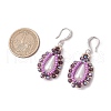 Acrylic Imitation Pearl & Seed Glass Dangle Earrings EJEW-MZ00390-03-3