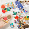 SUNNYCLUE 24Pcs 12 Styles Study Style Opaque Acrylic Sided Pendants MACR-SC0001-62-3