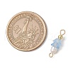 Frosted Flower Natural Cultured Freshwater Pearl & Acrylic Connector Charms PALLOY-JF03590-10-2