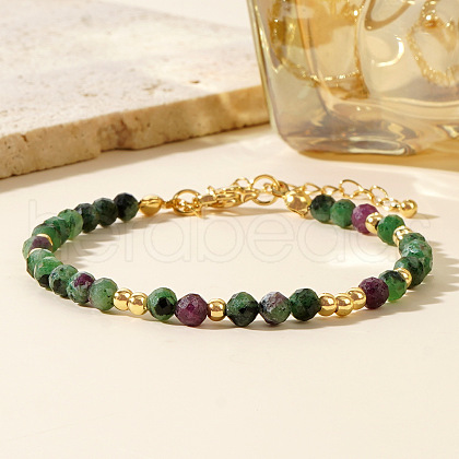 Faceted Natural Unakite Round Beaded Bracelets for Women SO7261-4-1